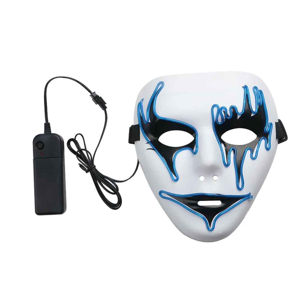 LED Mask-Halloween Scary Mask EL Wire Cosplay Mask//3 Modes Glowing Creepy Mask for Halloween Party