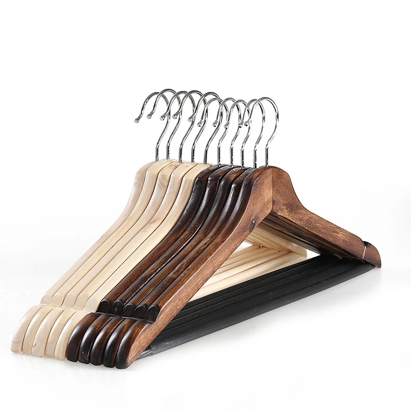 5pcs/lot Solid Wood Hanger/retro Log Coat Hanger/ Hangers AliExpress