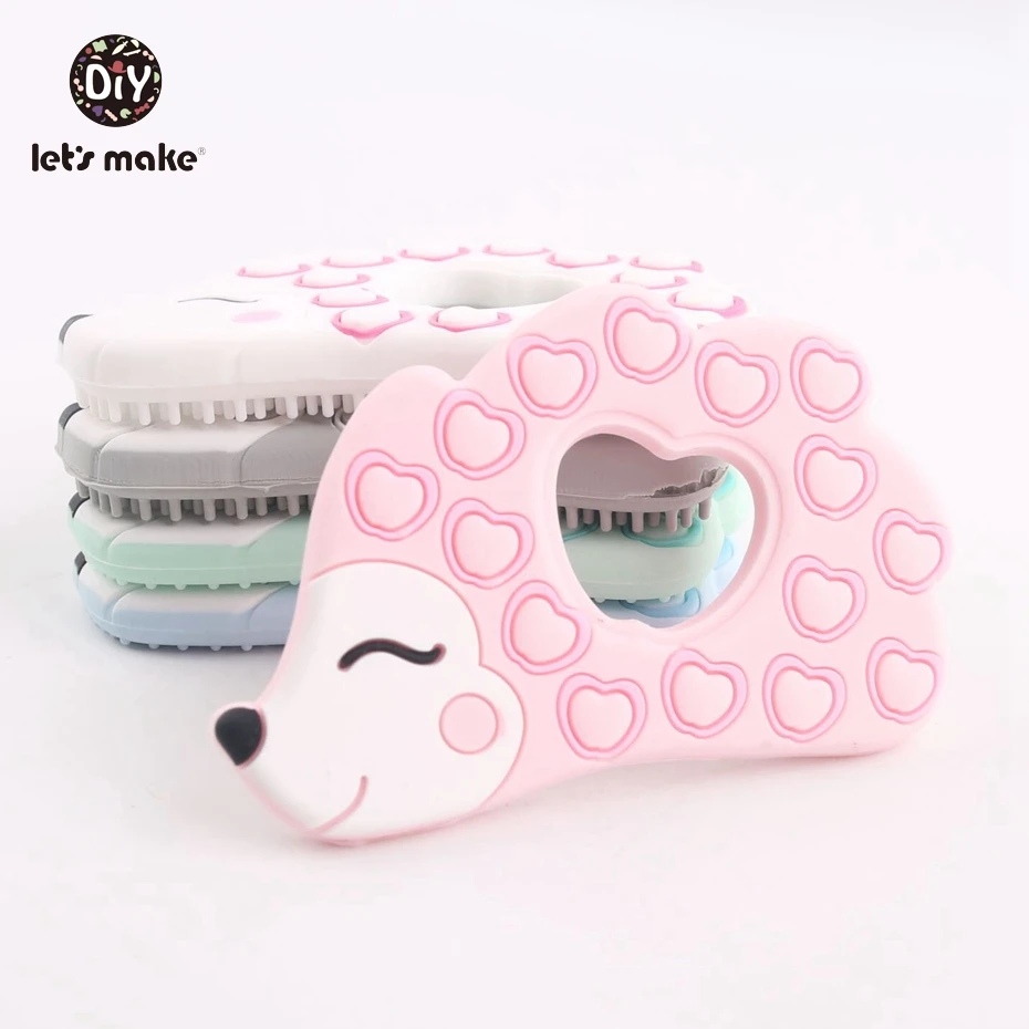 Let's Make 5pcs New Silicone Hedgehog Shape Pendants BPA Free Teething Cartoon Animals Porcupine Food Grade Baby Teethers Let's Make 5pcs New Silicone Hedgehog Shape Pendants BPA Free Teething Cartoon Animals Porcupine Food Grade Baby Teethers