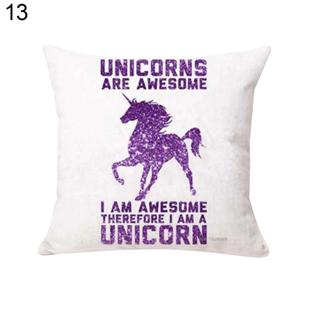 Мультфильм Единорога печати Наволочки кровать талии для дома|pillow case bed|printed pillow