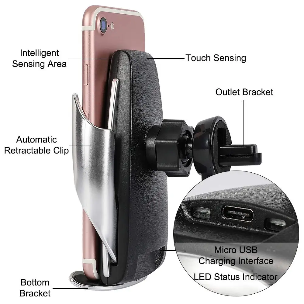 Tanie Wsparcie mobilna dla otwiera i Slams samochód automatyczne inteligentny soporte telefon przez czujniki dla spark ekranu z obciążeniem Inalambrica