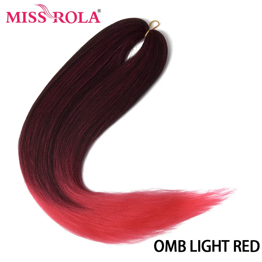 Miss Rola 24 Inches100 g Yaki прямые синтетические волосы для наращивания предварительно растянутые вязанные крючком огромные косы канекалон плетение волос - Цвет: #14