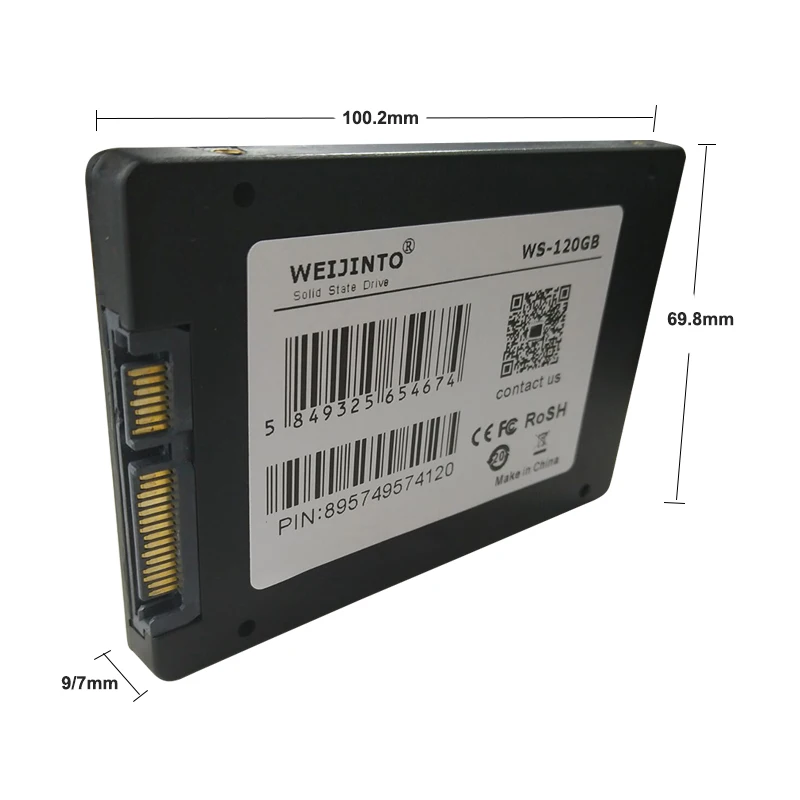 WEIJINTO Самая низкая цена 2,5 SATA ATA3 SSD 120 ГБ 240 ГБ 256 ГБ внутренний жесткий диск 60 Гб с Sata на USB 3,0 адаптер HDD корпус