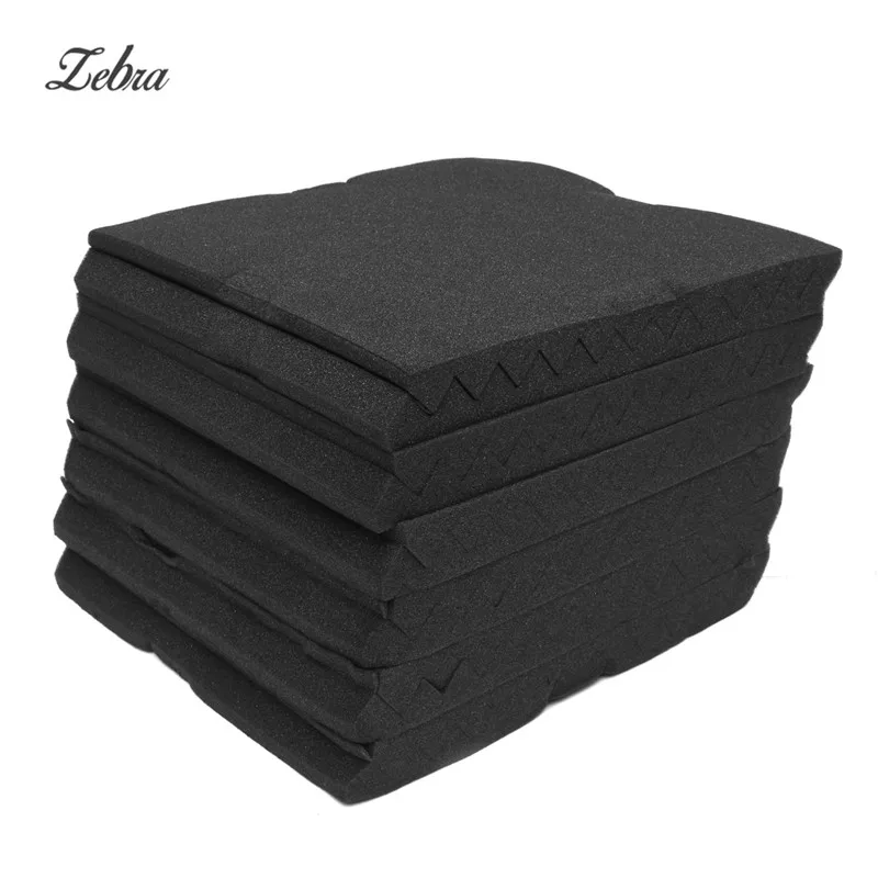 

ZEBRA 12Pack 30X30cm Black Soundproofing Acoustic Studio Wedge Foam Tiles Wall Panels Foams Guitar Parts & Accessories