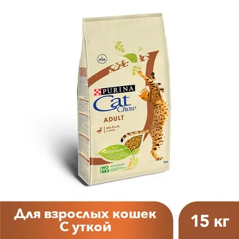 

Dry food Cat Chow for adult cats with a duck, 15 kg