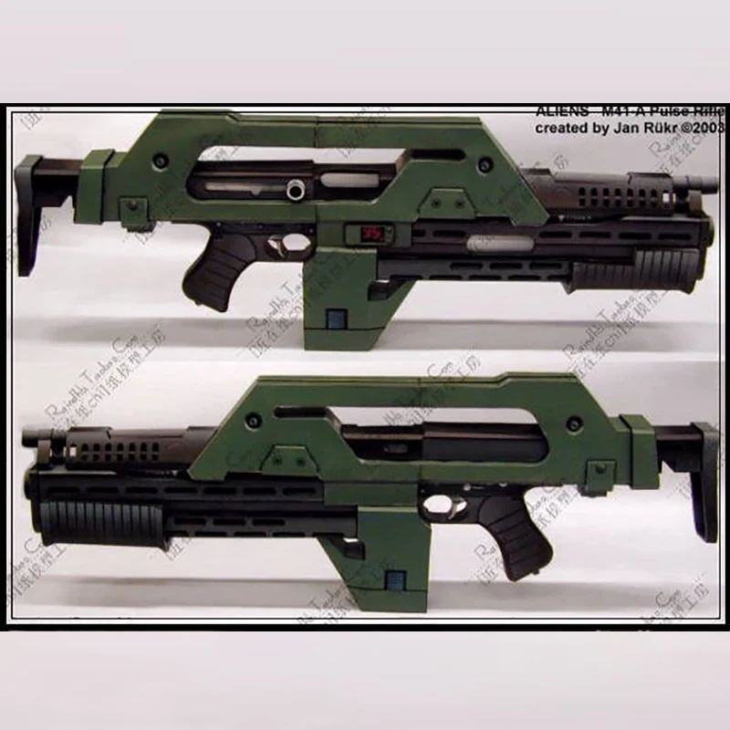 DIY 3D головоломка 1:1 бумажный пистолет модель инопланетяне M41 A импульсная винтовка