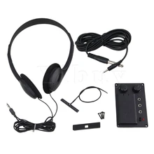 Yibuy Электрический Скрипка бесшумный EQ пикапа пьезо с наушниками и штепсельным отверстием набор кабелей