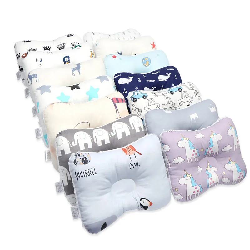 

Baby material cotton surface comfortable infant concave sleeping infant pillow colourful on sale BY2037-1