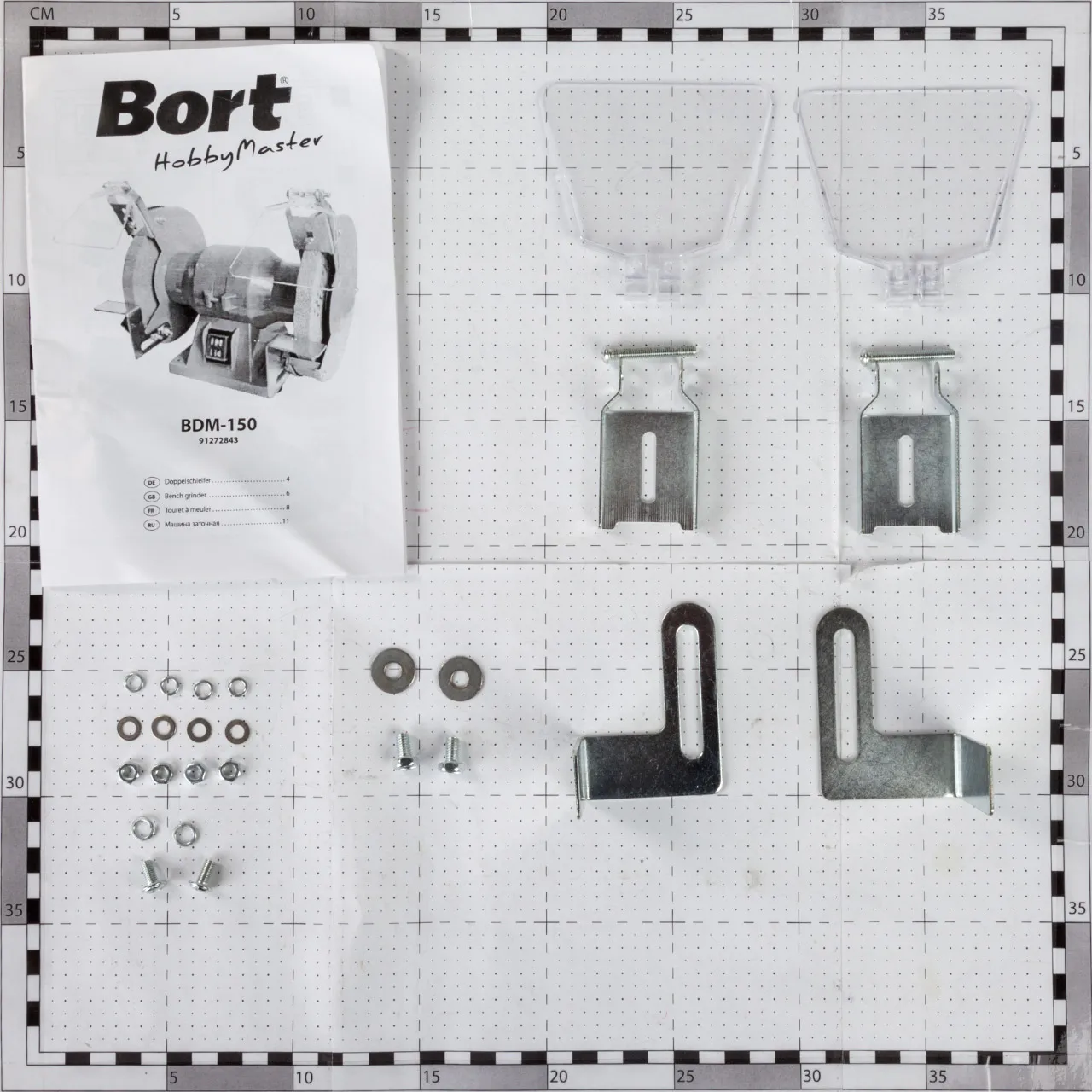 Машина заточная Bort BDM-150 (Мощность 150 Вт, Скорость холостого хода 2950 об/мин, посадочный диаметр диска 12,7 мм)