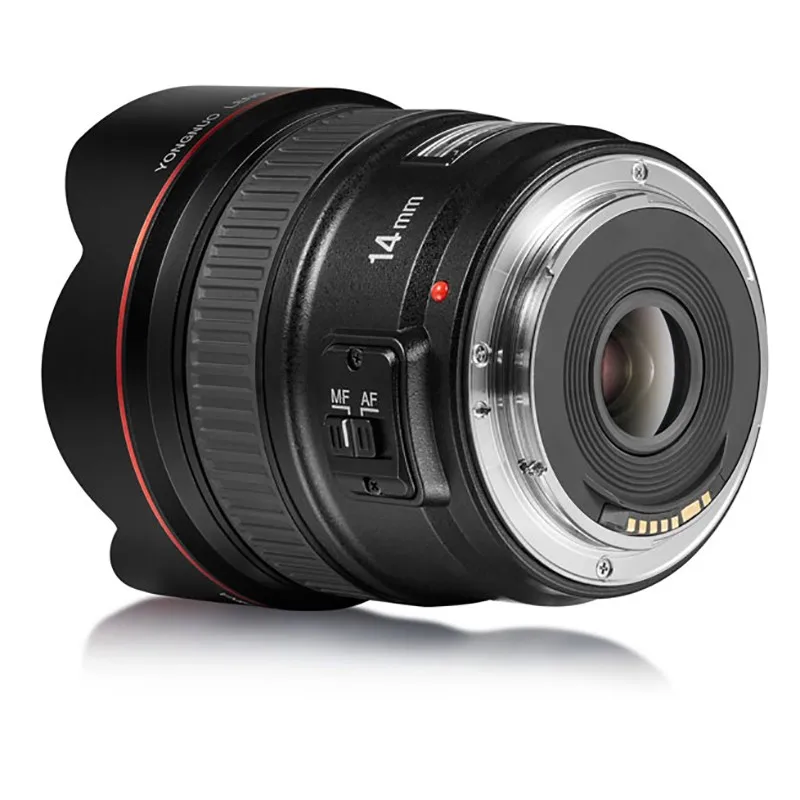 Объектив камеры Yongnuo 14 мм F2.8 для Canon EOS 700D Nikon D5300 YN14mm F2.8N ультраширокоугольный