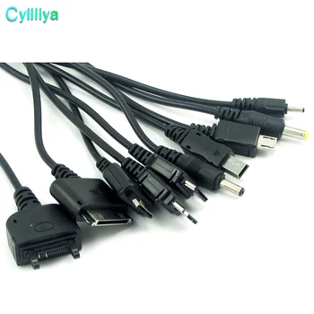 

Multi 10 in 1 Universal Multi-Function Cell Phone Game USB Charging Cable Charger line Mobile Phone Cables 100pcs/lot