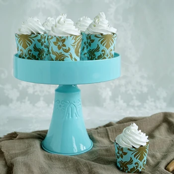 

Tiffany blue vintage cake stand metal stand up cupcakes holder cakepops table decorating candy bar party supplier
