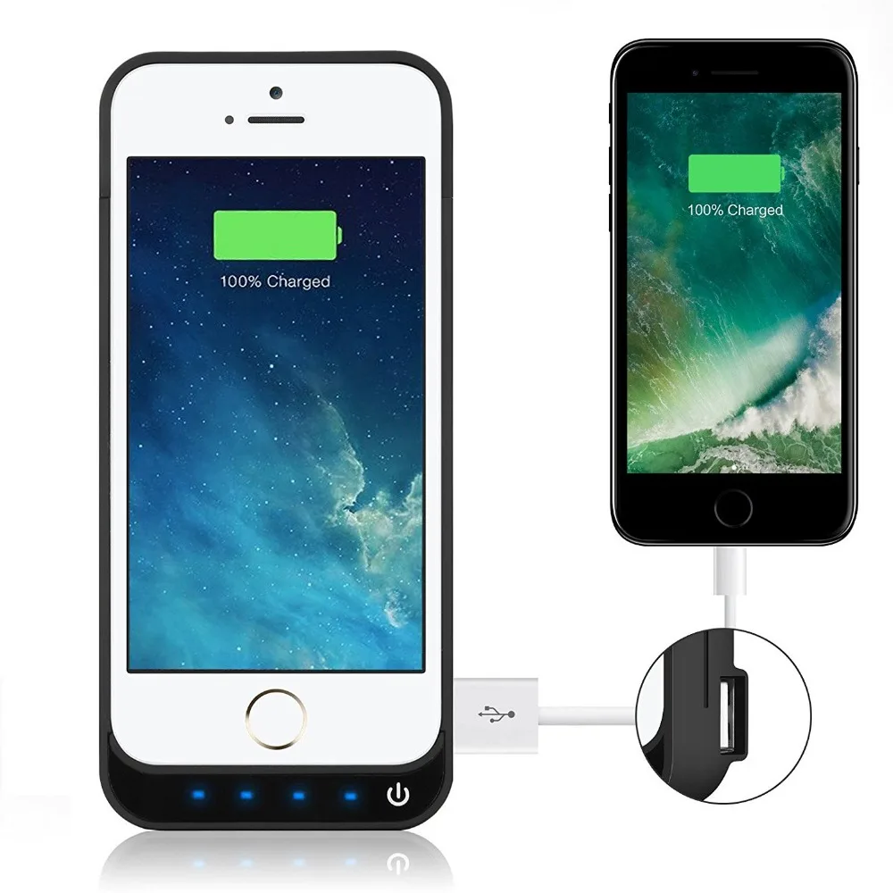 8 цветов QA мощность Чехол для iPhone 5S 5 5C 4200 мАч портативный зарядное устройство