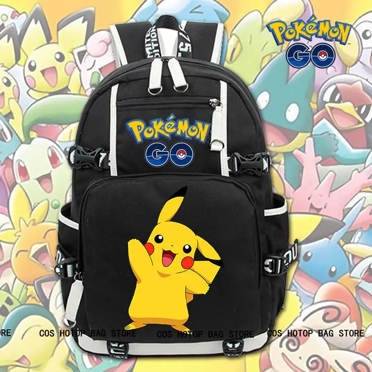 

Hot Game Pokemon GO Pikachu Backpack Knapsack Packsack Travel Student School Bag