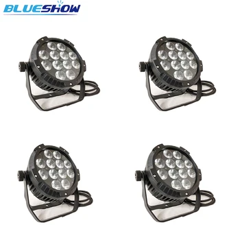 

4pcs/lot 2019 LED Par Light Waterproof RGBW 4in1 12x12w or outdoor led par RGBWA 5in1 12x15w dj par lights RGBWAUV 6in1 12x18w