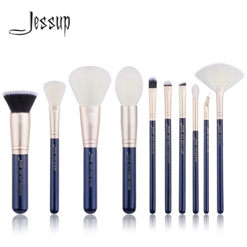 

Jessup 10PCS Prussian Blue / Golden Sands Makeup brushes set Beauty kits Make up brush POWDER FOUNDATION CONCERLER