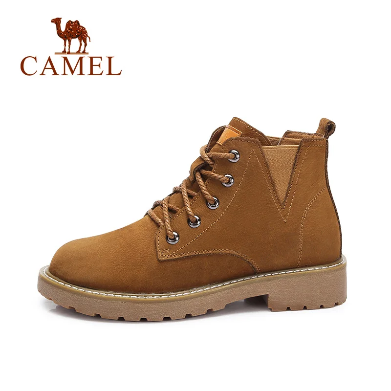 CAMEL/женские ботинки коллекция 2018 года зимние короткие в британском стиле