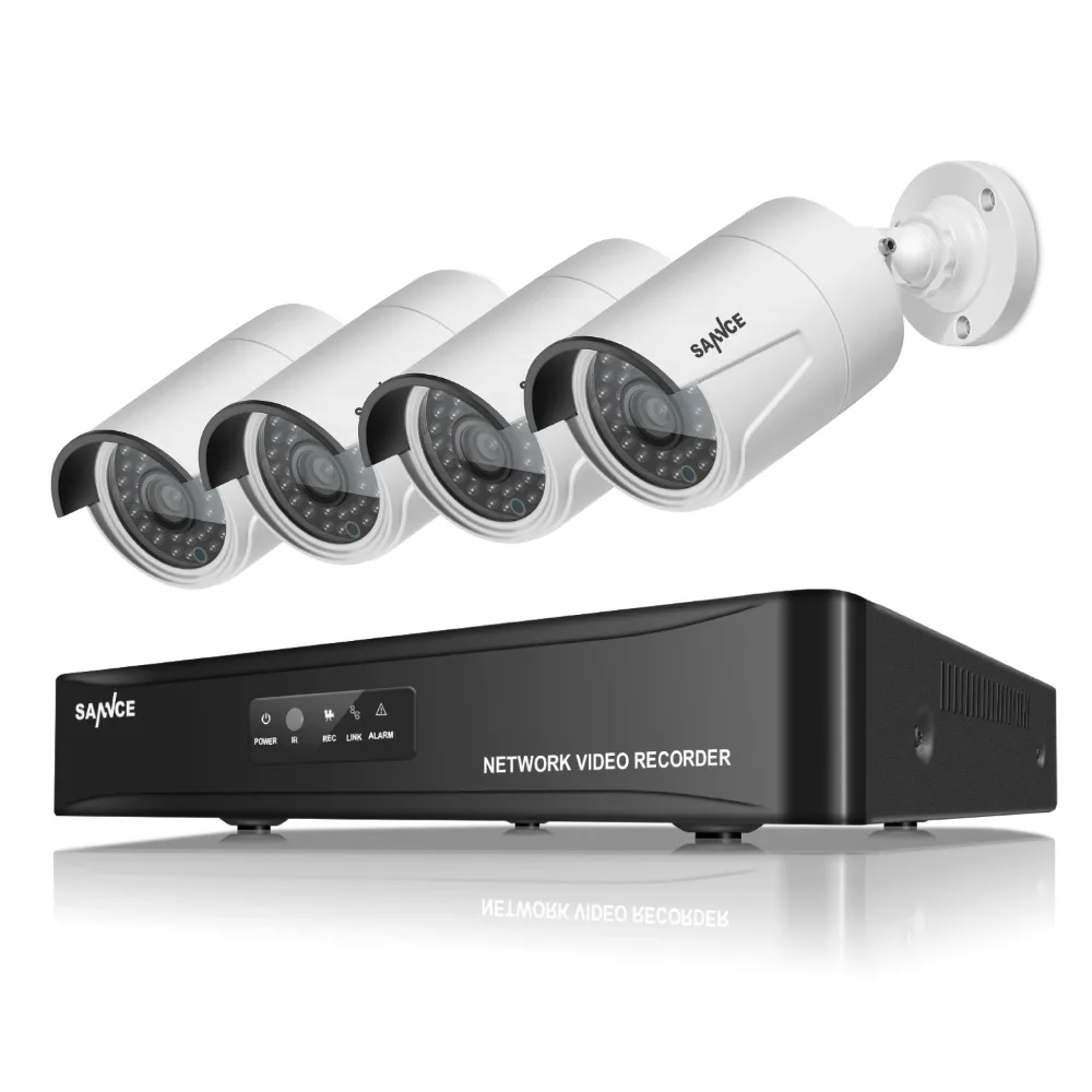 bilder für SANNCE 4CH CCTV NVR System POE NVR 1080 P Video Ourput 4 STÜCKE 2,0 MP 1080 P Wetterfeste CCTV IP Kamera-sicherheitssystem bilder für SANNCE 4CH CCTV NVR System POE NVR 1080 P Video Ourput 4 STÜCKE 2,0 MP 1080 P Wetterfeste CCTV IP Kamera-sicherheitssystem