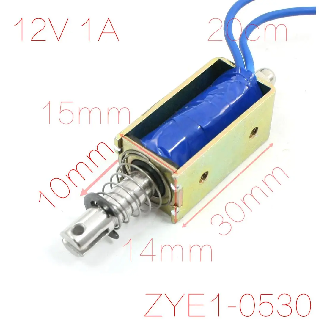 

High Quality DC 12V 1A 10mm Stroke 600g Push Pull Type Open Frame DC Solenoid Electromagnet