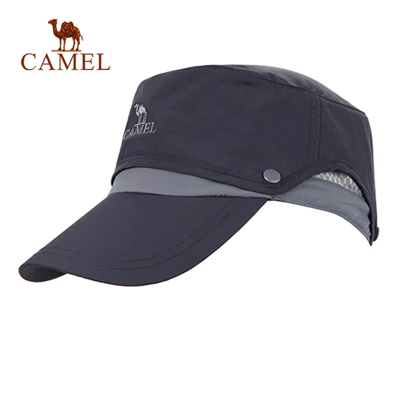 CAMEL унисекс нейлоновая наружная козырьковая шляпа двойной слой Ультралегкая дышащая удобная Кепка для походов кемпинга рыбалки - Цвет: Dark gray