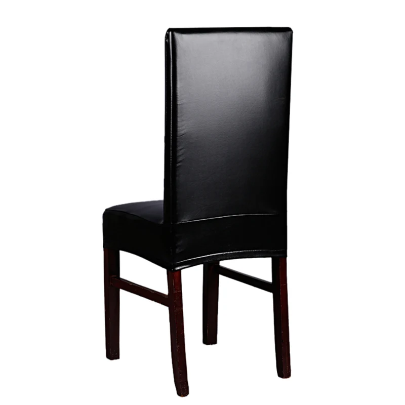 New Waterproof Chair Covers High Quality Artificial Leather Elastic Slipcovers Dining Chairs Anti-dust Seats Cover For Banquet