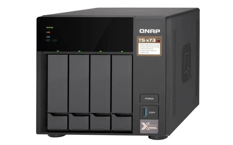 QNAP TS 473 HDD SSD Serial ATA III 2 5/3 5 " 0 1 6 10 JBOD FAT32 HFS + NTFS exFAT ext3 ext4 ГГц|Сетевые хранилища| |