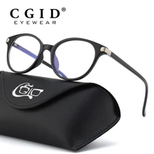 CGID TR90, круглые компьютерные очки, анти синие очки, PC Gaming Goggle, ретро очки, оправа UV400 для женщин CT38