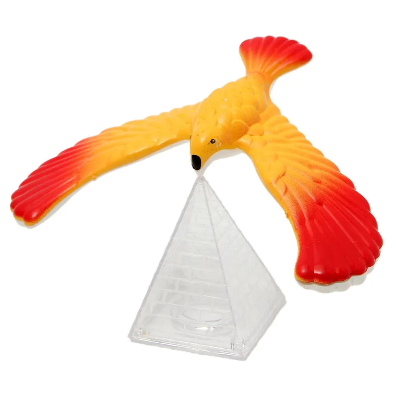 

KiWarm Modern Magic Balancing Bird Science Desk Toy Novelty Fun Learning Toy Doll Figurines Children Kid Gift Color Random