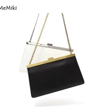 Новая Винтажная женская сумка из натуральной кожи на цепочке, модная сумка на плечо с замком и блестками, Сумка с клапаном для подиума, 26 см