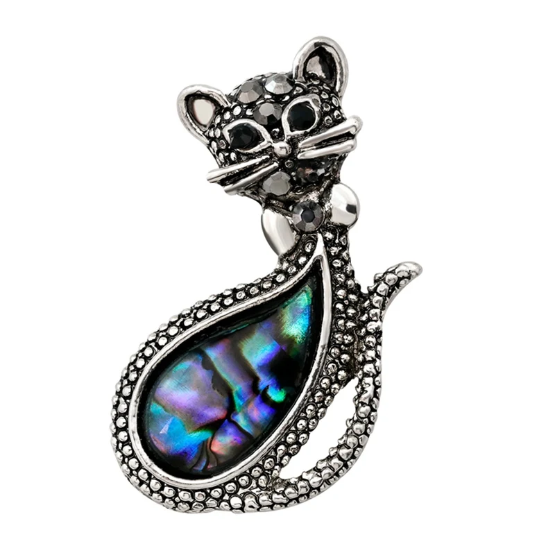 Buy Natural Shell Cat Brooches For Women And Men Cute