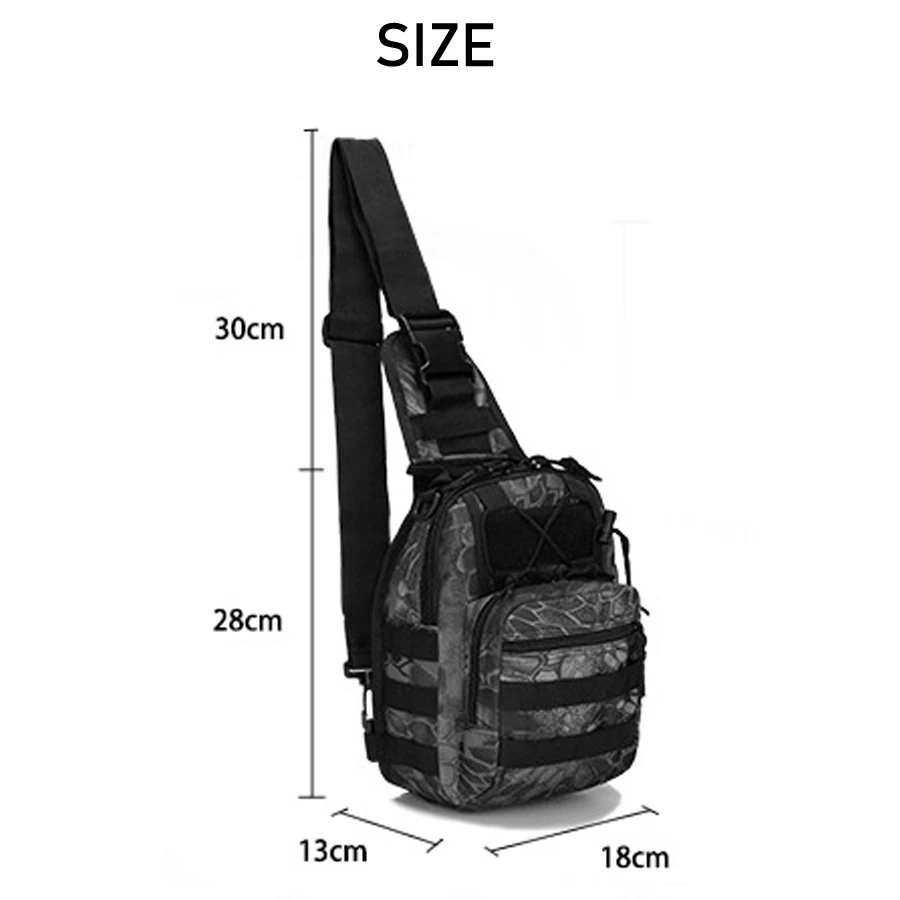 Тактическая Сумка через плечо Molle черный военный водонепроницаемый рюкзак