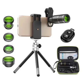 

5 in 1 Telescope for Cellphone with Remote Shutter and Phone tripod Mobile Telephoto Lens for iPhone XR XS MAX X Samsung Xiaomi