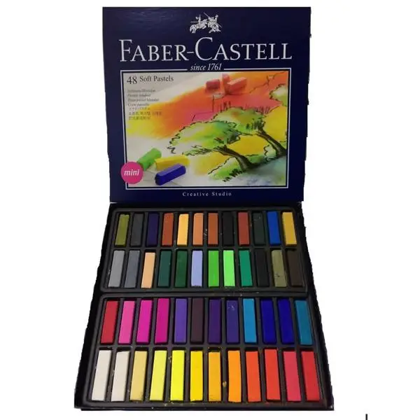 Оригинальный Faber Castell мягких пастельных тонах мини картонная коробка 48 искусство