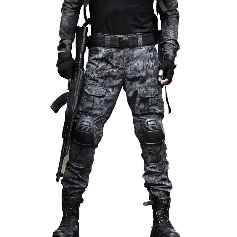 

Tactical Military Pants Mens Camouflage Army Hunter Pants With Knee Pads Pockets Paintball Combat Cargo Pant Camo Long Trousers