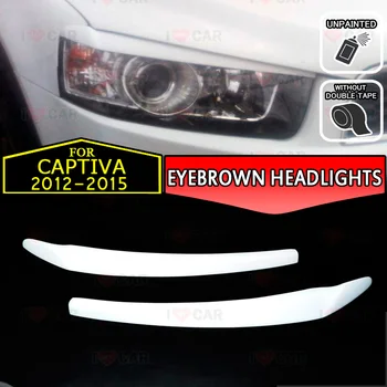

For Chevrolet Captiva 2012-2015 eyebrows headlights eyelids car styling trim stickers cover brows eyelids trims tuning decor