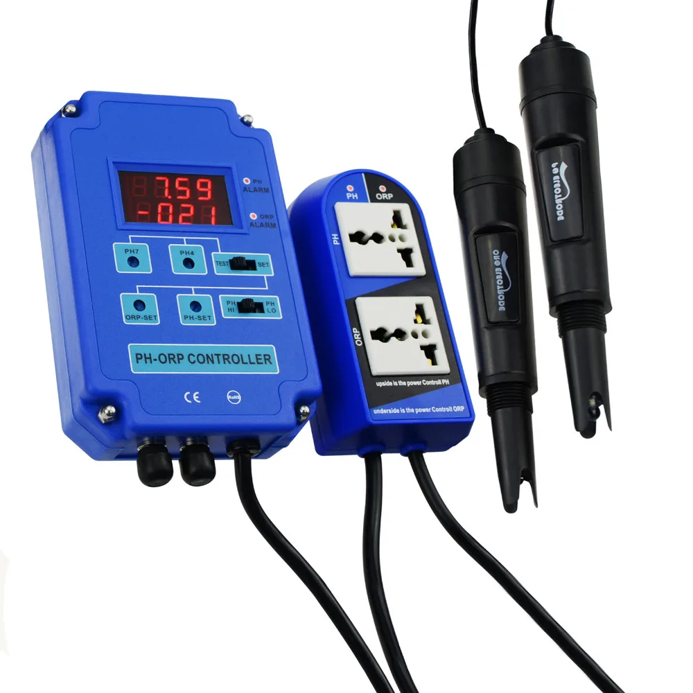 Digital In Ph Orp Redox Controller Monitor With Electrode Probe Bnc