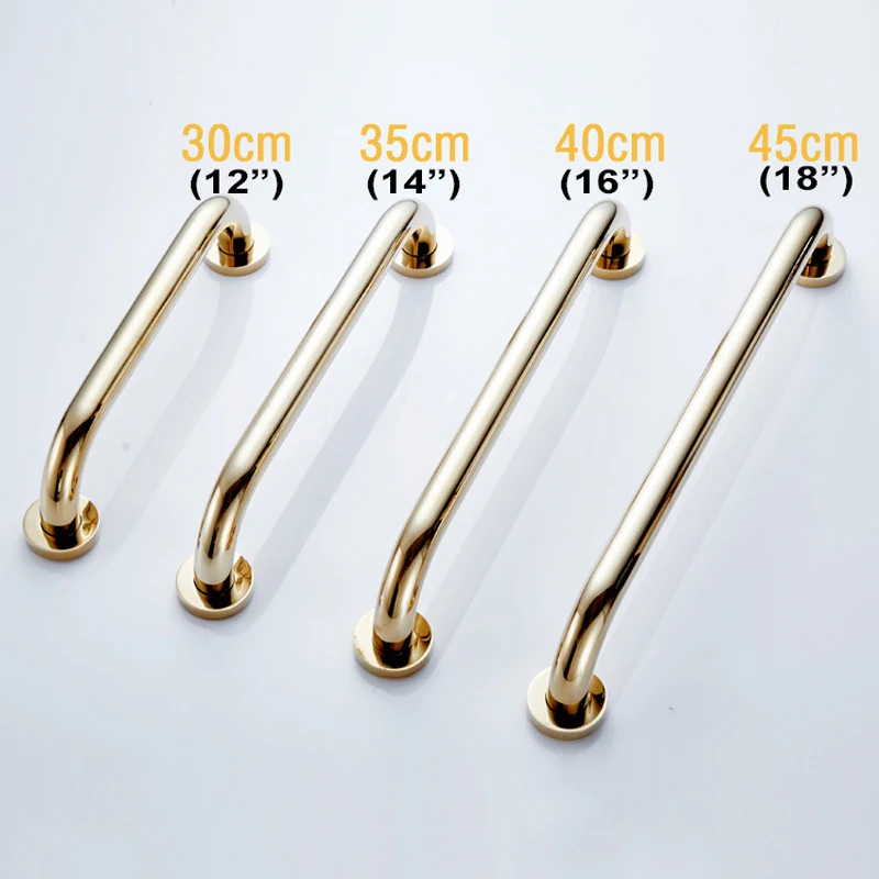 45cm Grab Bar for Bathroom& Home, Bath& Shower Handle, Polished Gold, Senior Assist Safety Hand Rail