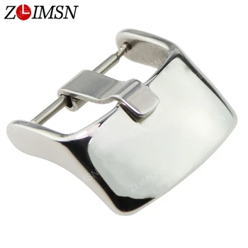 

ZLIMSN Stainless Steel Watch Buckle 20mm 22mm Silvery Polished Metal Watchbands Strap Clasp Relojes Hombre 2019