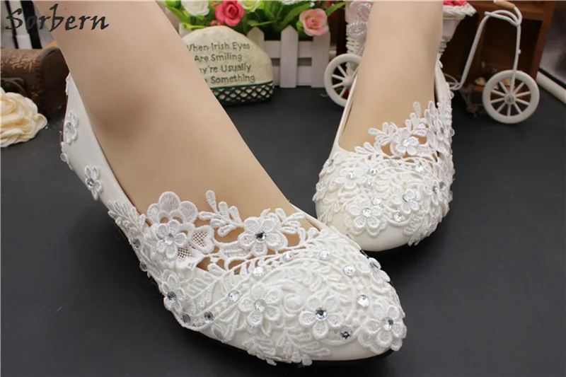 Sorbern/Элегантные свадебные туфли на низком каблуке, обувь ручной работы с кружевными цветами для подружки невесты, дешевая женская обувь на см каблуке 8 см/см 5 см/см 3 см, женские туфли-лодочки на каблуке