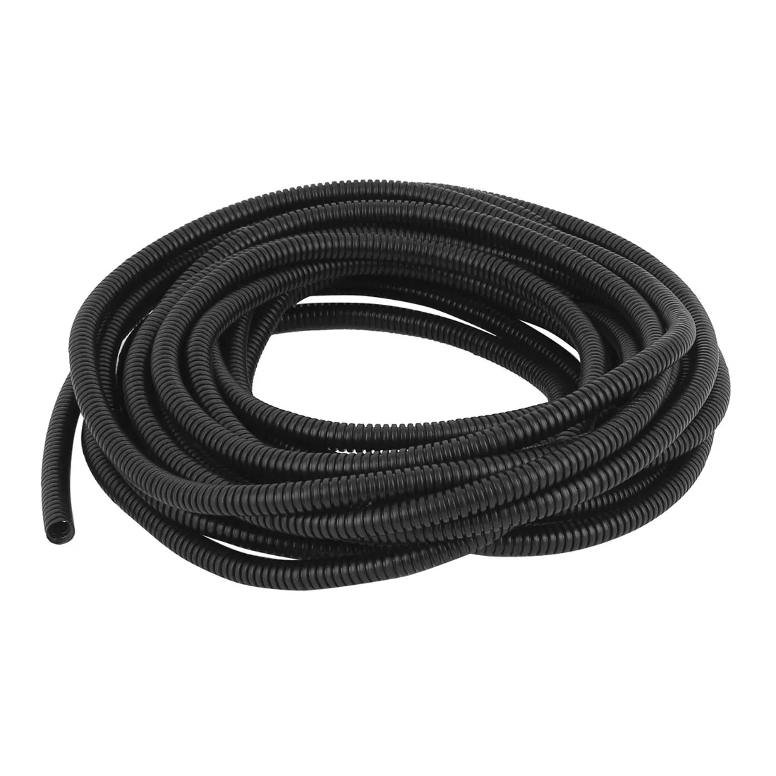 Plastic 6.5mmx10mm Dia Flexible Corrugated Conduit Tube Pipe Hose Tubing 4.5M