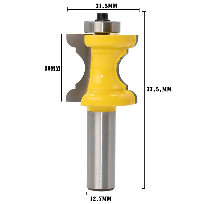 1 шт. 1/2 "хвостовиком Bullnose с акцентом на колонке лицо литья маршрутизатор бит линия нож Деревообработка резак Tenon резак для