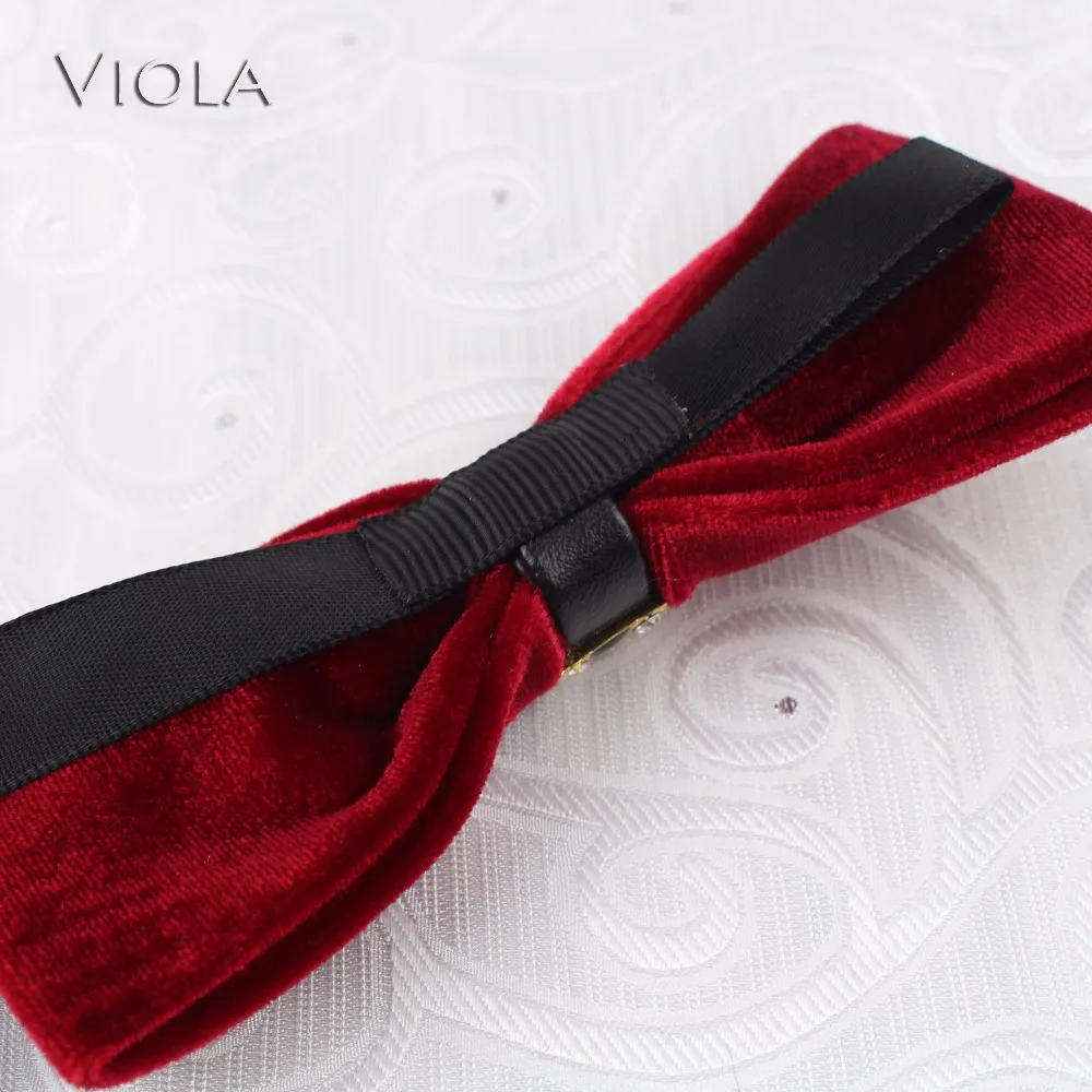 Elegant Velvet Bowtie Metal Leather Glossy Women&Men Butterfly Party Wedding Dress Tuxedo Accessory Formal Gift Bow Tie 20Colors