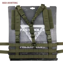 Tactical MOLLE Chest Rig Military High Speed Vest With QD Bungee Sling
