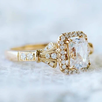 

Exquisite Rose Gold Color Engagement Ring Oval Cz Zircon Crystal Wedding Band Art Deco Women Bridal Promise Rings Jewelry