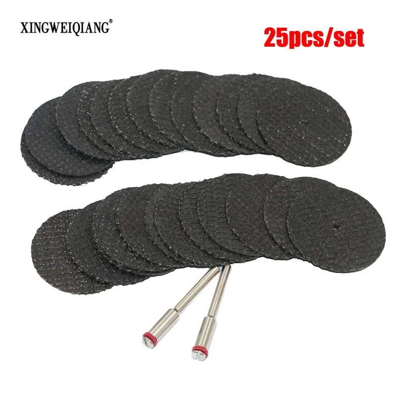 25pc Cut Off Wheel Disc Fiberglass Reinforced With 2 Mandrel 1/8 Fit