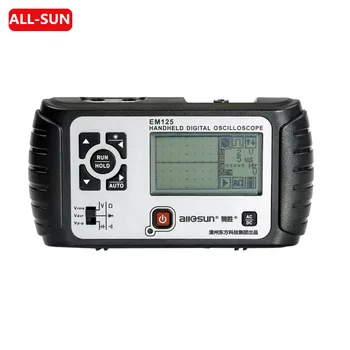 

All-sun 25MHz 100MSa/s Digital 2 in1 Handheld Portable Oscilloscope+Multimeter Single Channel Waveform USB LCD Backlight EM125