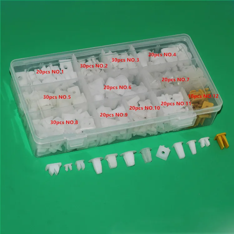 

270PCS Mixed Universal Auto Self-tapping Screw Base Plastic Fastener With Box For All Cars Rivet Set