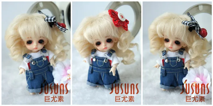 JD012 1/8 5-6 дюймов, парик для куклы, модный парик для куклы BJD, милые парики из мохера, волнистый парик для маленькой куклы, популярные аксессуары для кукол