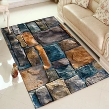 Еще Синий Коричневый Серый камни настенный домашний Декор 3d принт Нескользящая микрофибра Гостиная декоративный современный моющийся коврик
