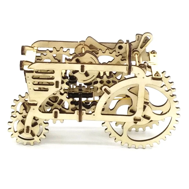 Wooden Mechanical Transmission Model DIY Tractor Assembled font b Toys b font For Ugears Gift Tractors